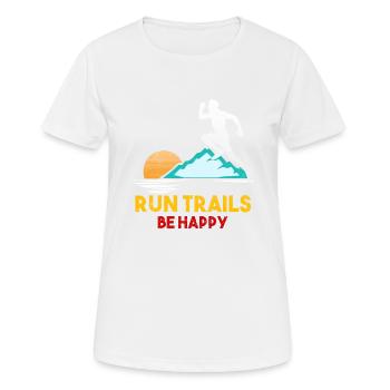 Trail Runner Running Jogging Jogger I Gift - Women's Breathable T-Shirt - white - Front - AI Model Female 172 dark (172cm)