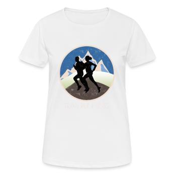 Trail Runner Running Jogging Jogger I Gift - T-shirt respirant Femme - blanc - Devant - AI Model Female 172 dark (172cm)