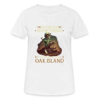 En attendant que quelque chose se passe Oak Island - T-shirt respirant Femme - blanc - Devant - AI Model Female 172 dark (172cm)