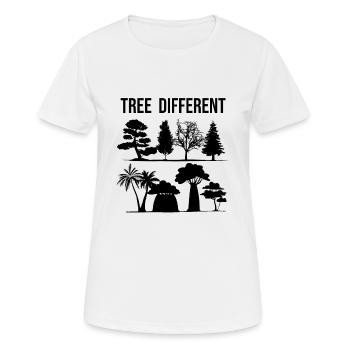 Arbre différent - soyez différent - soyez vous-même - T-shirt respirant Femme - blanc - Devant - AI Model Female 172 dark (172cm)