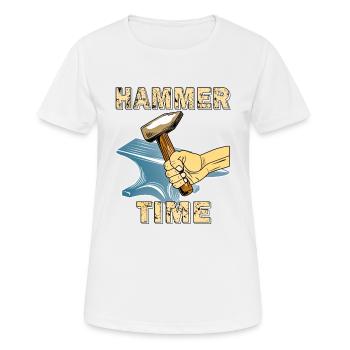 ENCLUME HAMMER TIME - T-shirt respirant Femme - blanc - Devant - AI Model Female 172 dark (172cm)