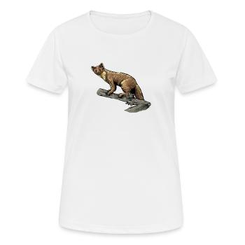 Martre des pins I Noble motif de martre pour les chasseurs - T-shirt respirant Femme - blanc - Devant - AI Model Female 172 dark (172cm)
