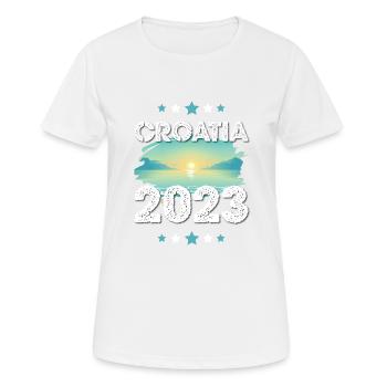 Croatia 2023 - Frauen T-Shirt atmungsaktiv - Weiß - Vorne - AI Model Female 172 dark (172cm)