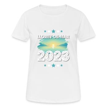 Lloret De Mar 2023 - Frauen T-Shirt atmungsaktiv - Weiß - Vorne - AI Model Female 172 dark (172cm)