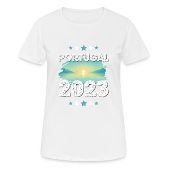Portugal 2023 - T-shirt respirant Femme - blanc - Devant - AI Model Female 172 dark (172cm)