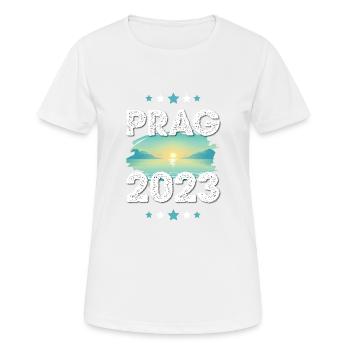 Prague 2023 - T-shirt respirant Femme - blanc - Devant - AI Model Female 172 dark (172cm)