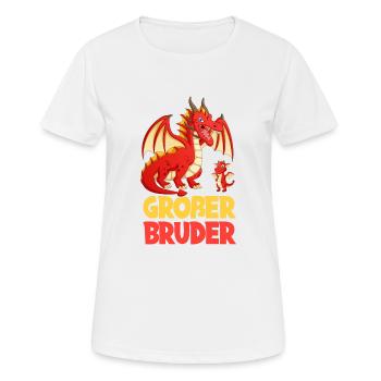 Großer Bruder 2024 Drache - Frauen T-Shirt atmungsaktiv - Weiß - Vorne - AI Model Female 172 dark (172cm)