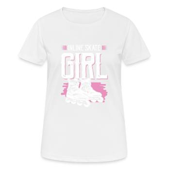 Skate Inline Girls - T-shirt respirant Femme - blanc - Devant - AI Model Female 172 dark (172cm)