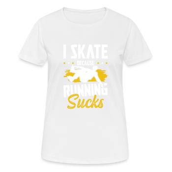 Patinage - T-shirt respirant Femme - blanc - Devant - AI Model Female 172 dark (172cm)