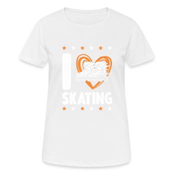 J’adore patiner - T-shirt respirant Femme - blanc - Devant - AI Model Female 172 dark (172cm)