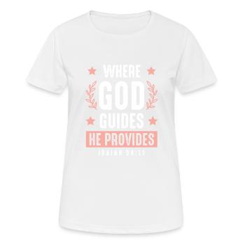 God directs the Bible - Women's Breathable T-Shirt - white - Front - AI Model Female 172 dark (172cm)