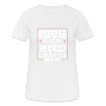 Bible Verses - Women's Breathable T-Shirt - white - Front - AI Model Female 172 dark (172cm)