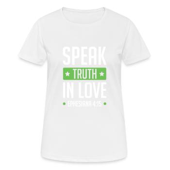 Bible de Dieu d’amour - T-shirt respirant Femme - blanc - Devant - AI Model Female 172 dark (172cm)