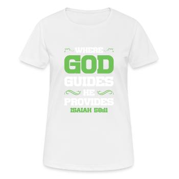 God directs the Bible - Women's Breathable T-Shirt - white - Front - AI Model Female 172 dark (172cm)