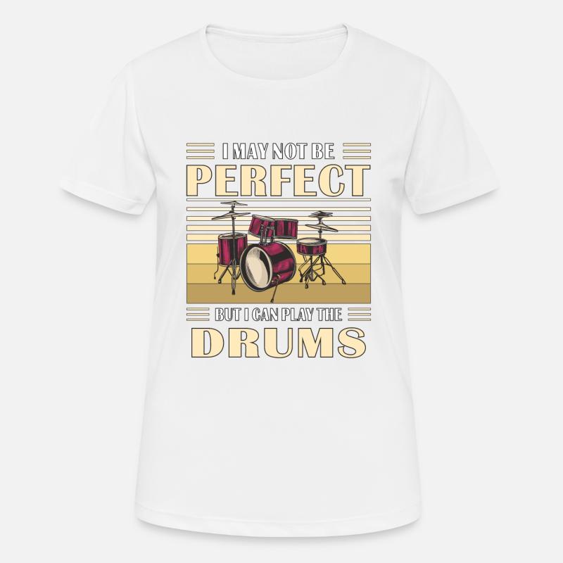 DRUMS - Women's Breathable T-Shirt - white