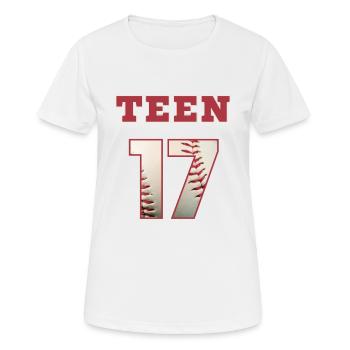 Baseball ADOLESCENT 17 - T-shirt respirant Femme - blanc - Devant - AI Model Female 172 dark (172cm)