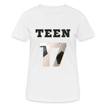 Fussball TEEN 17 Soccer - T-shirt respirant Femme - blanc - Devant - AI Model Female 172 dark (172cm)