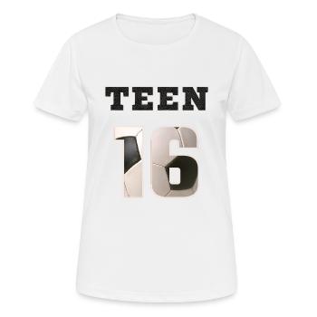 Fussball TEEN 16 Soccer - T-shirt respirant Femme - blanc - Devant - AI Model Female 172 dark (172cm)