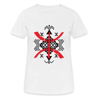 AMAZIGH sYMBOLE BERBERE Z IMAZIGHEN KABYL JEWEL - Frauen T-Shirt atmungsaktiv - Weiß - Vorne - AI Model Female 172 dark (172cm)