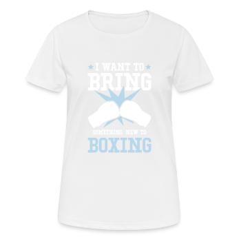Boxing Boxes - Women's Breathable T-Shirt - white - Front - AI Model Female 172 dark (172cm)