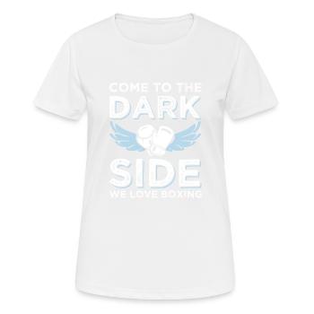 Boxing funny saying - Women's Breathable T-Shirt - white - Front - AI Model Female 172 dark (172cm)