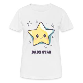 Baby star - T-shirt respirant Femme - blanc - Devant - AI Model Female 172 dark (172cm)