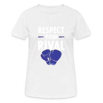 Respect de la boxe - T-shirt respirant Femme - blanc - Devant - AI Model Female 172 dark (172cm)