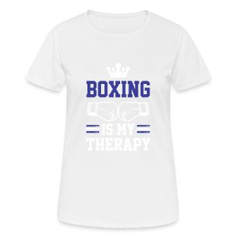 Thérapie de boxe - T-shirt respirant Femme - blanc - Devant - AI Model Female 172 dark (172cm)