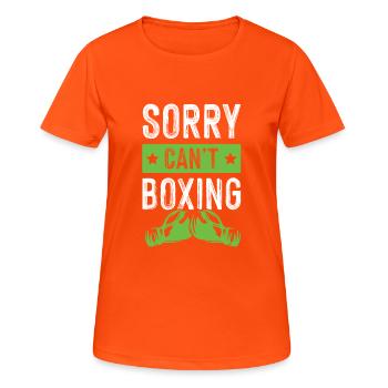 boxen lustiger spruch - Frauen T-Shirt atmungsaktiv - Neonorange - Vorne - AI Model Female 172 dark (172cm)