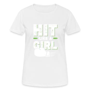 Boxer Girl - T-shirt respirant Femme - blanc - Devant - AI Model Female 172 dark (172cm)