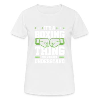 Boxing Boxing Gloves - Women's Breathable T-Shirt - white - Front - AI Model Female 172 dark (172cm)