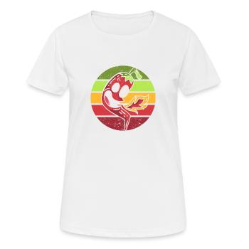 Drôle Extra Sharp Hot Chili Barbecue Peppers Grill - T-shirt respirant Femme - blanc - Devant - AI Model Female 172 dark (172cm)