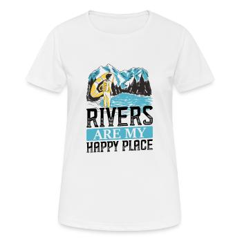 Fluss Rafting - Frauen T-Shirt atmungsaktiv - Weiß - Vorne - AI Model Female 172 dark (172cm)