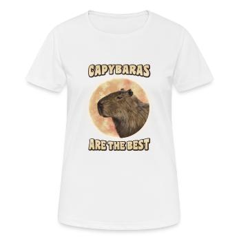 Capybaras are the best - Women's Breathable T-Shirt - white - Front - AI Model Female 172 dark (172cm)