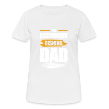 Fishing Papa - Women's Breathable T-Shirt - white - Front - AI Model Female 172 dark (172cm)