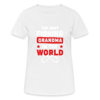 Grand-mère Fischer - T-shirt respirant Femme - blanc - Devant - AI Model Female 172 dark (172cm)