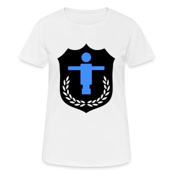 kicker wappen - Frauen T-Shirt atmungsaktiv - Weiß - Vorne - AI Model Female 172 dark (172cm)