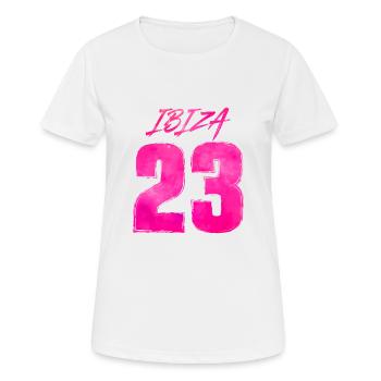 Ibiza 23 holidays 2023 - Women's Breathable T-Shirt - white - Front - AI Model Female 172 dark (172cm)