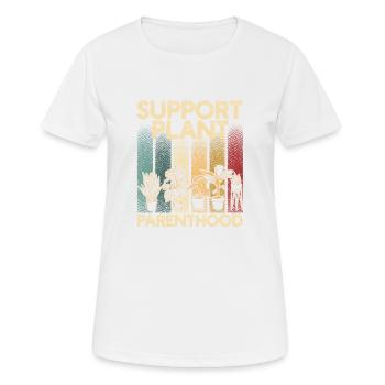 Soutien à la parentalité végétale Lustiger - T-shirt respirant Femme - blanc - Devant - AI Model Female 172 dark (172cm)