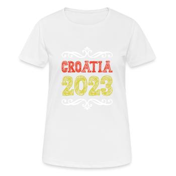 Croatia 2023 - Women's Breathable T-Shirt - white - Front - AI Model Female 172 dark (172cm)