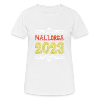 Majorque 2023 - T-shirt respirant Femme - blanc - Devant - AI Model Female 172 dark (172cm)
