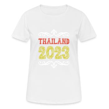 Thailand 2023 - Frauen T-Shirt atmungsaktiv - Weiß - Vorne - AI Model Female 172 dark (172cm)