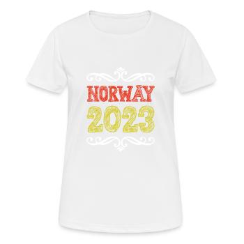 Norway 2023 Norwegen Urlaub - Frauen T-Shirt atmungsaktiv - Weiß - Vorne - AI Model Female 172 dark (172cm)