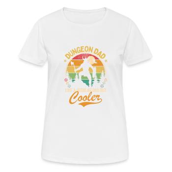 Donjon papa - Comme un père normal mais plus cool - T-shirt respirant Femme - blanc - Devant - AI Model Female 172 dark (172cm)