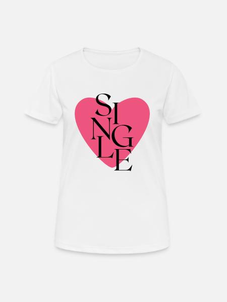 Coeur - Simple - T-shirt respirant Femme - blanc