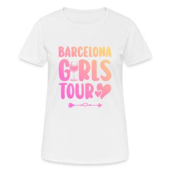 Barcelona Party Team - Women's Breathable T-Shirt - white - Front - AI Model Female 172 dark (172cm)