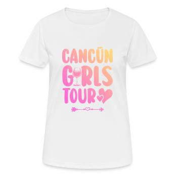 Cancun Party Team - Women's Breathable T-Shirt - white - Front - AI Model Female 172 dark (172cm)