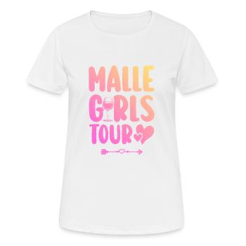 Malle Party Team - Frauen T-Shirt atmungsaktiv - Weiß - Vorne - AI Model Female 172 dark (172cm)
