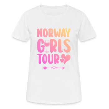 Norway Party Team - Women's Breathable T-Shirt - white - Front - AI Model Female 172 dark (172cm)