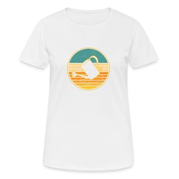 Lustige Gärtnerin Retro Vintage Gartenarbeit - Frauen T-Shirt atmungsaktiv - Weiß - Vorne - AI Model Female 172 dark (172cm)